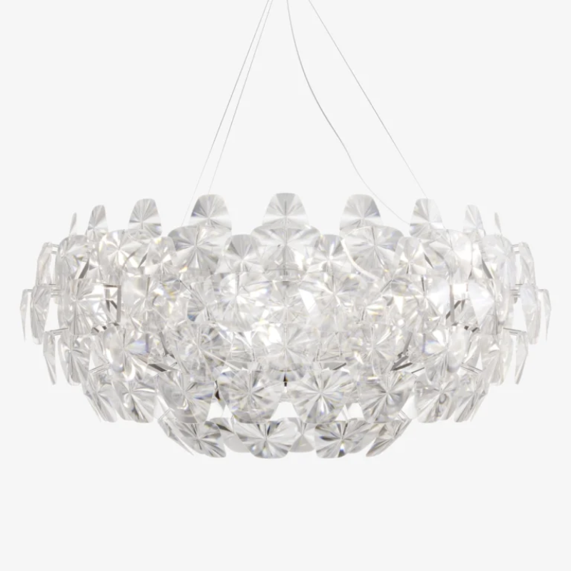 The Hope Chandelier from Luceplan in a studio. all-groups