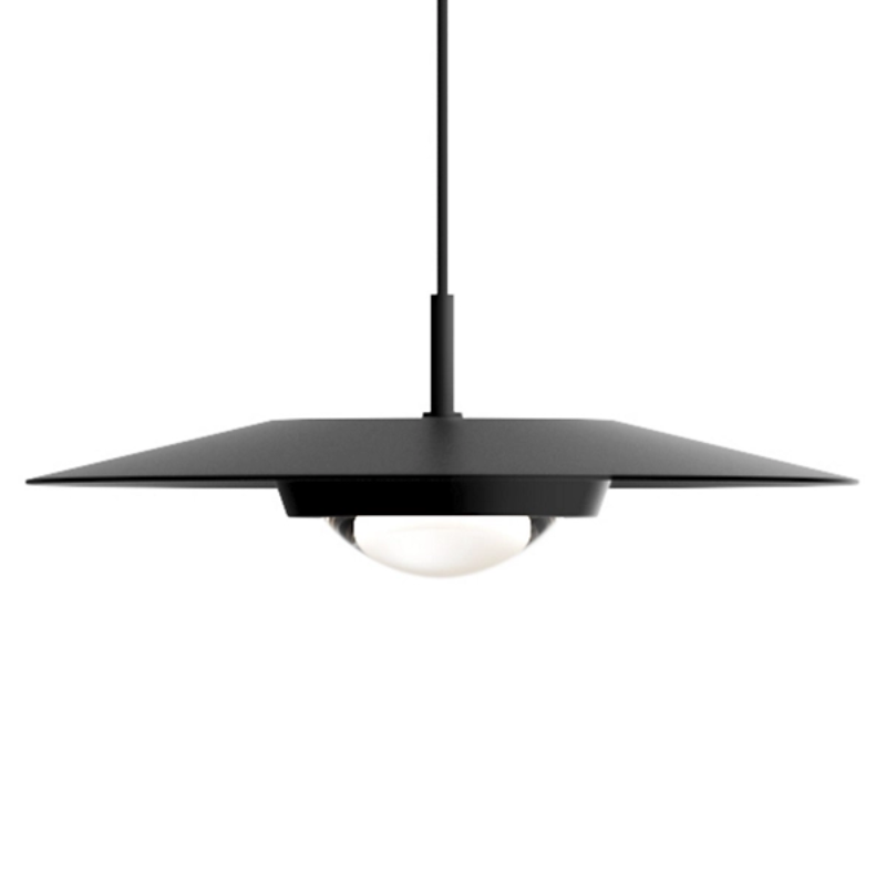 The 7.8 inch Koinè Pendant from Luceplan in black.