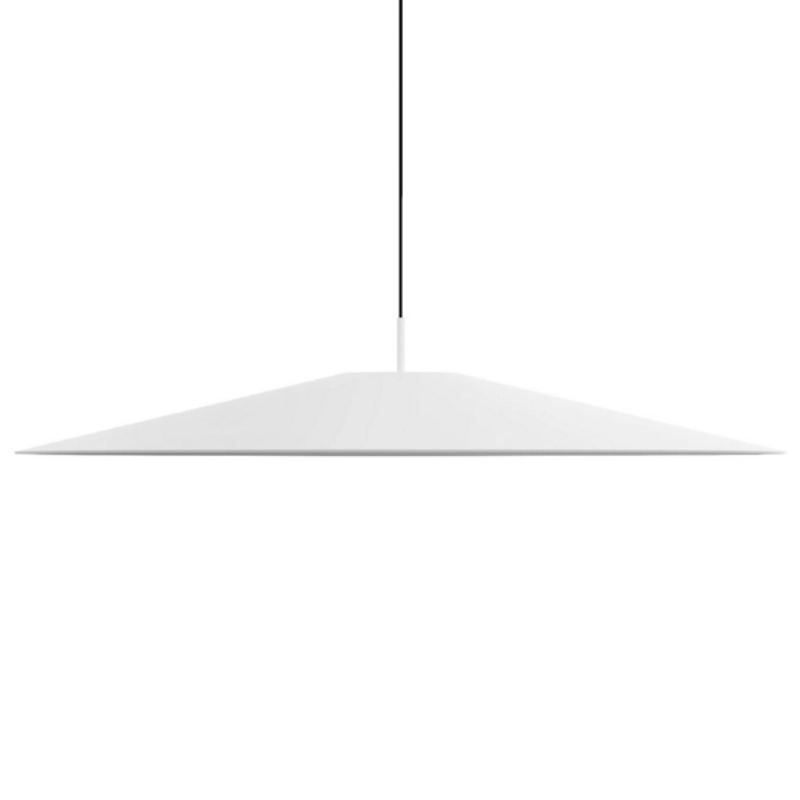 The 21.6 inch Koinè Pendant from Luceplan in white.