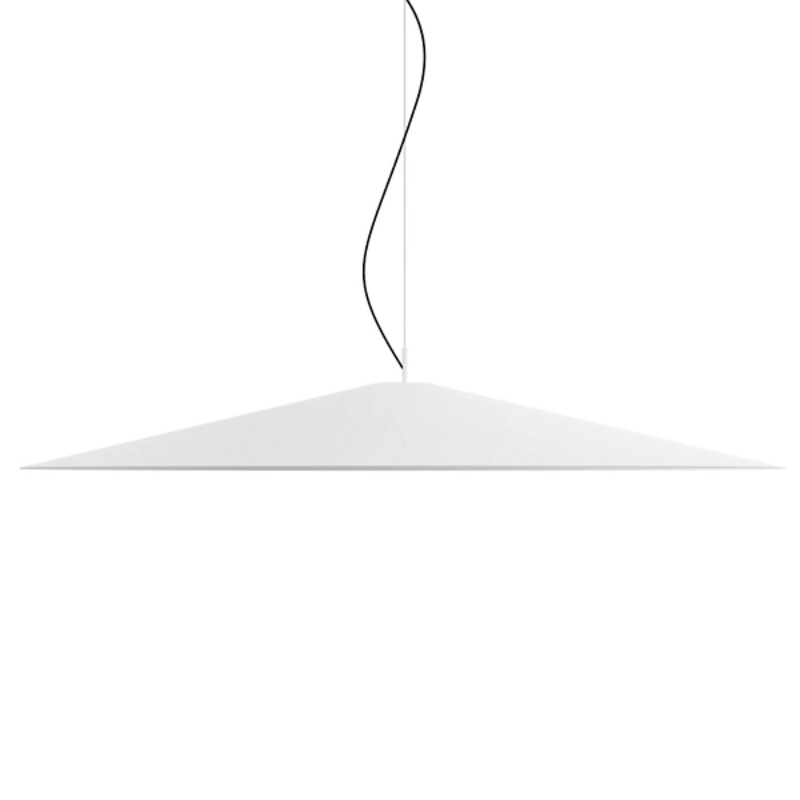 The 33.8 inch Koinè Pendant from Luceplan in white.