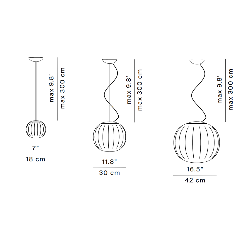 The Lita Pendant by Luceplan dimensions. all-groups