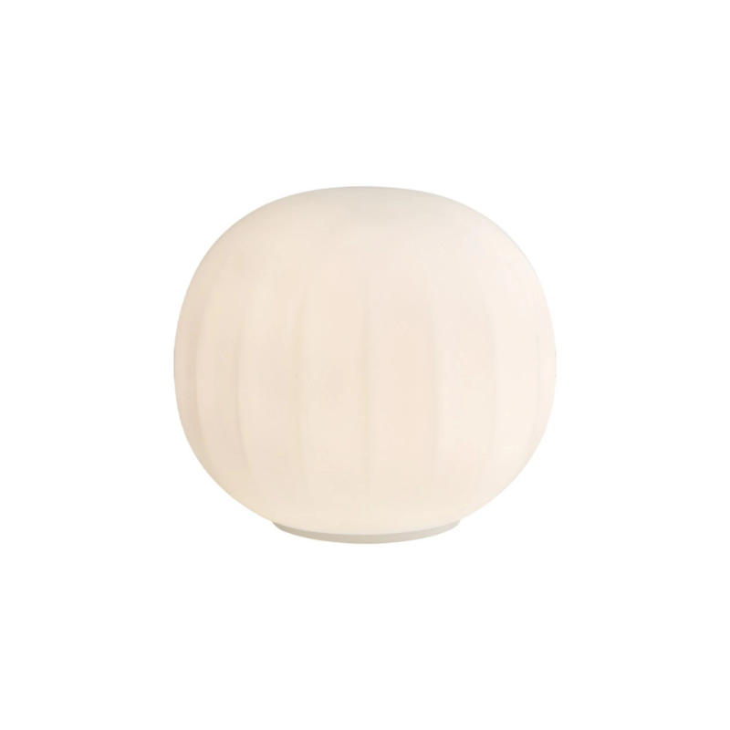 The large 12 inch Lita Table Lamp from Luceplan white aluminum.