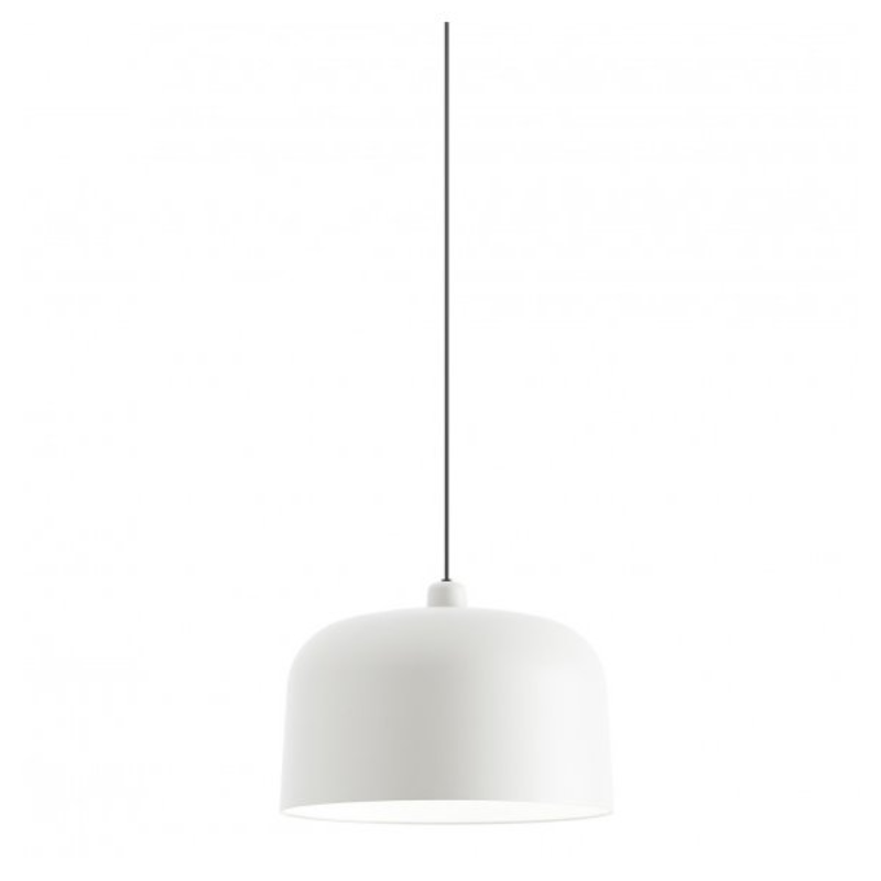 The large 16 inch Zile Pendant from Luceplan in matte white.
