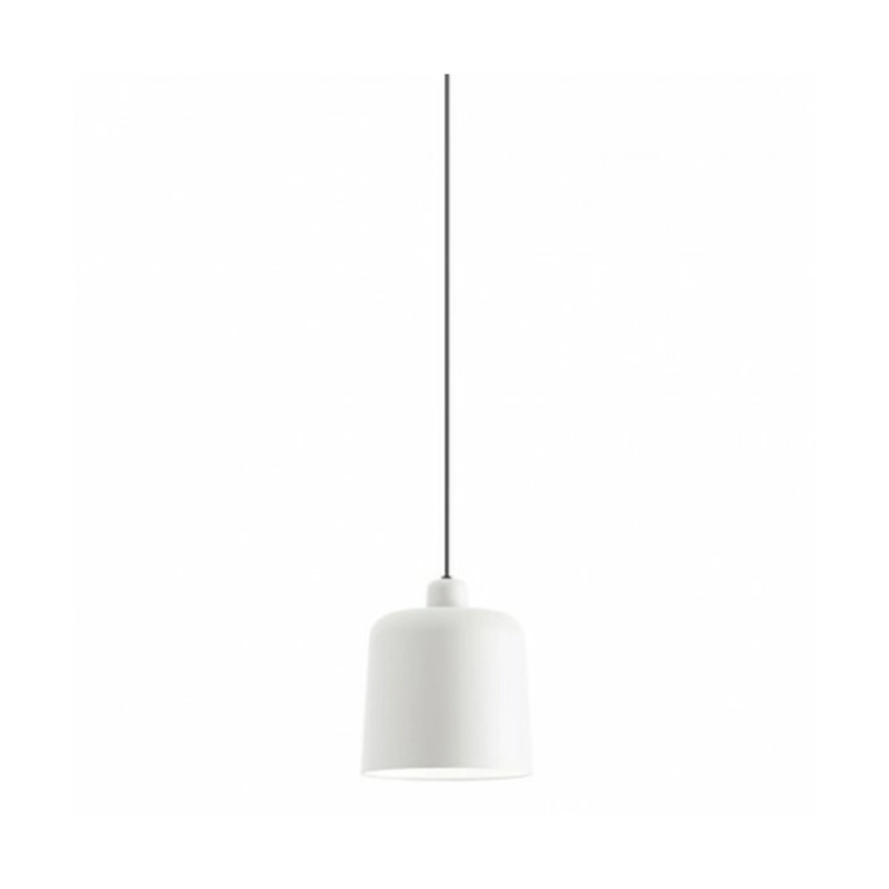 The small 8 inch Zile Pendant from Luceplan in matte white.