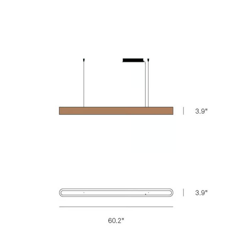 The long I-Club Slim Suspension from LZF lamps dimensions. all-groups