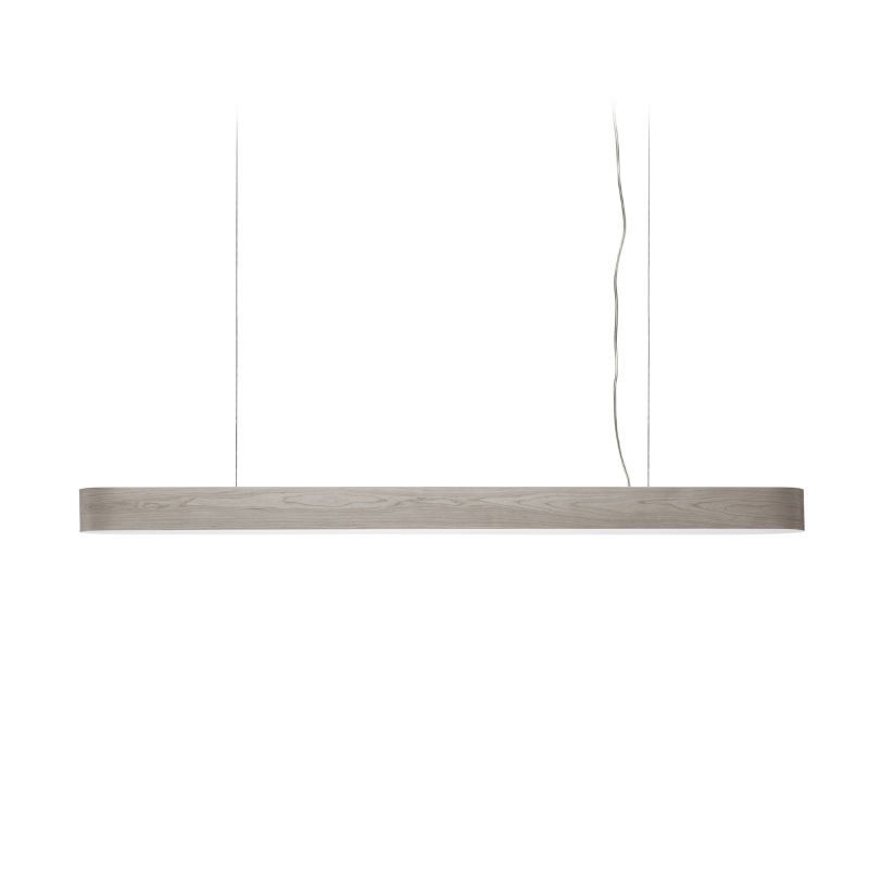 The long I-Club Slim Suspension from LZF lamps with the grey veneer.