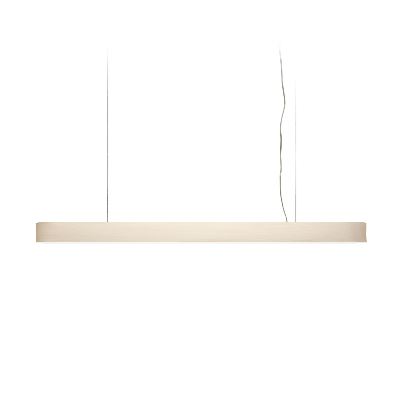 The long I-Club Slim Suspension from LZF lamps with the ivory white veneer