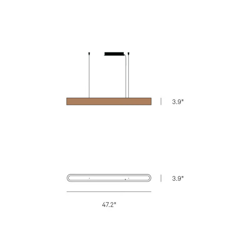 The short I-Club Slim Suspension from LZF lamps dimensions. all-groups