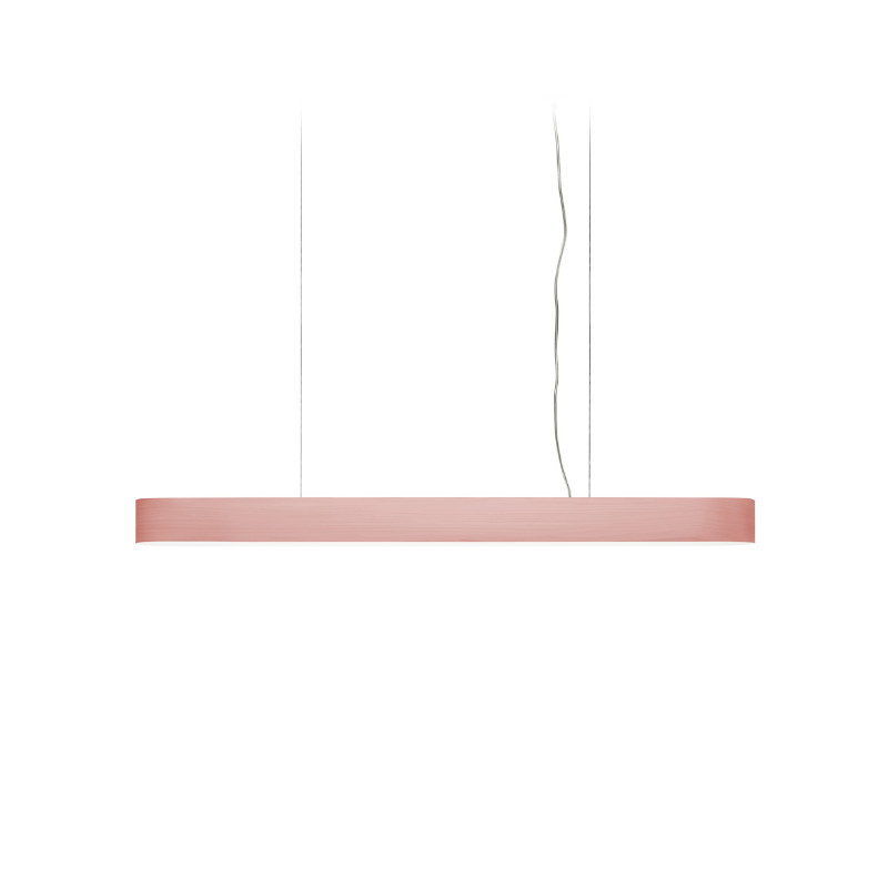 The short I-Club Slim Suspension from LZF lamps with the pale rose veneer.