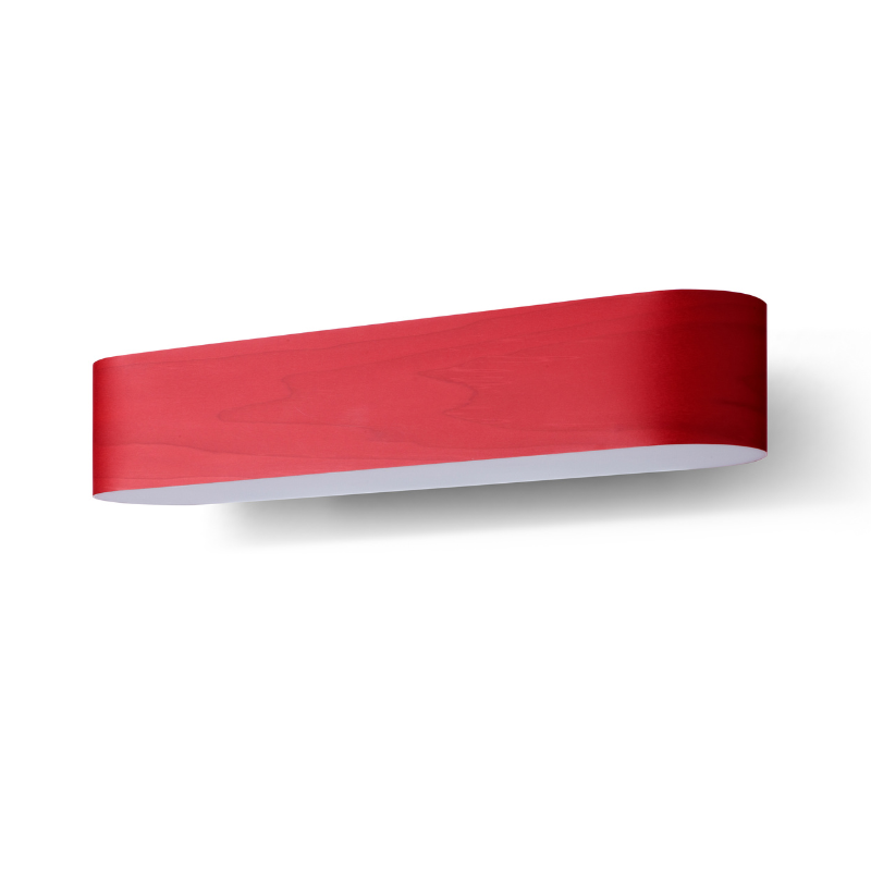 The I-Club Small Wall from LZF lamps with red veneer.