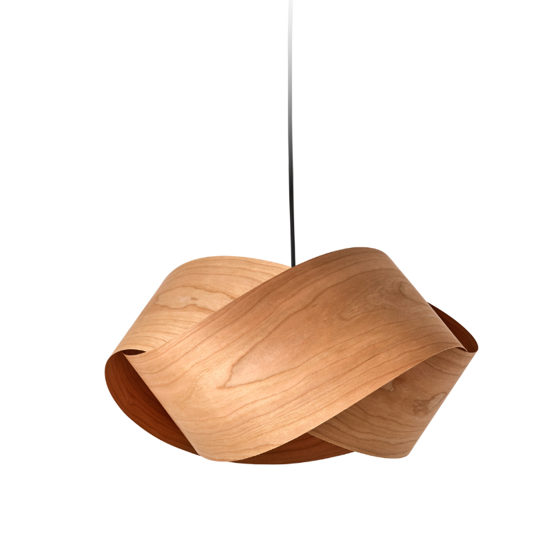 The Nut Suspension from LZF Lamps in natural cherry.