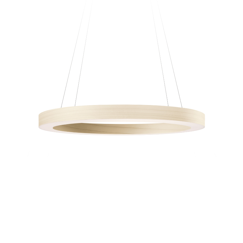 The medium Oh! Line Suspension from LZF lamps in ivory white.