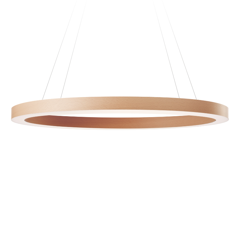 The large Oh! Line Suspension from LZF lamps in natural beech.