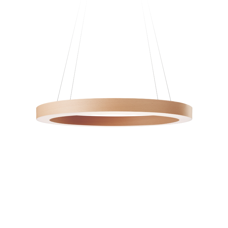 The medium Oh! Line Suspension from LZF lamps in natural beech.