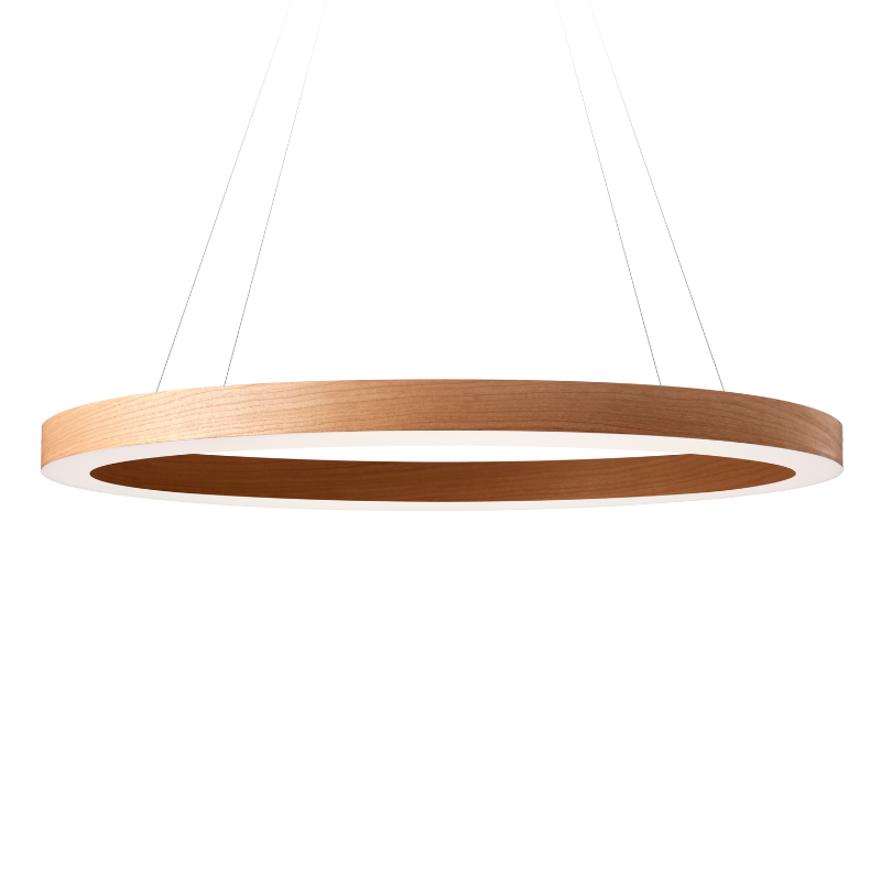 The large Oh! Line Suspension from LZF lamps in natural cherry.