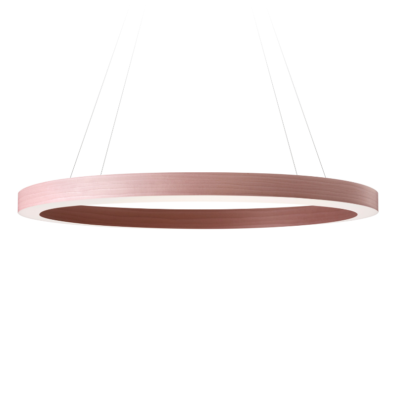 The large Oh! Line Suspension from LZF lamps in pale rose.