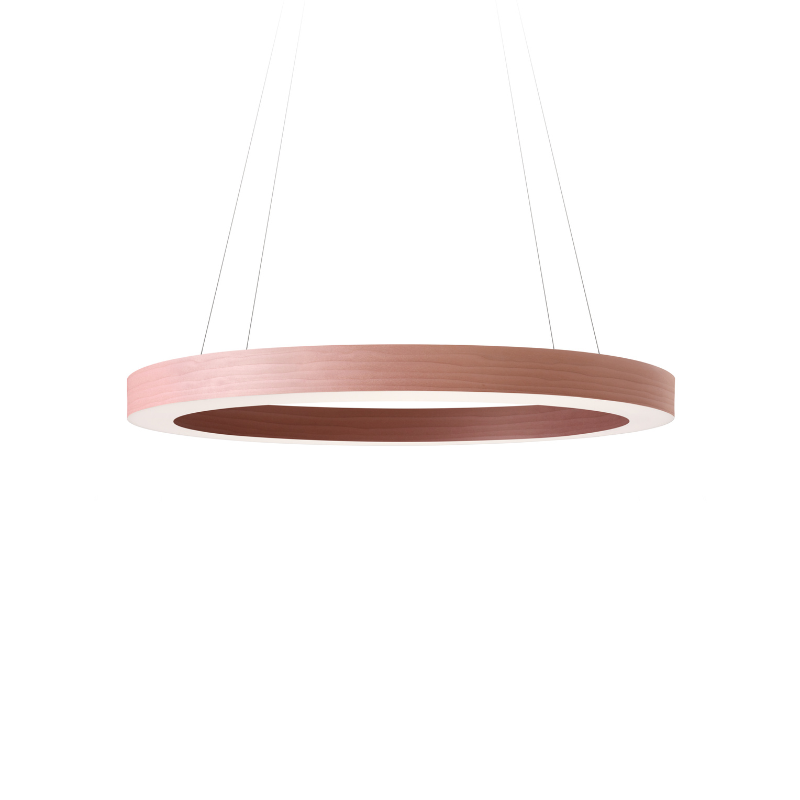 The medium Oh! Line Suspension from LZF lamps in pale rose.