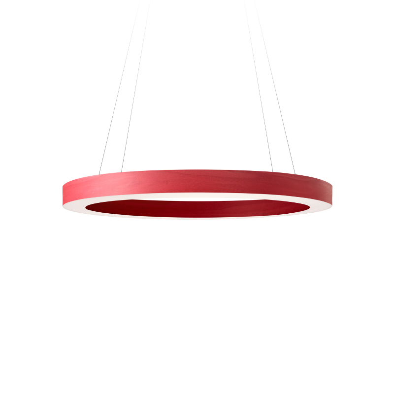 The medium Oh! Line Suspension from LZF lamps in red.
