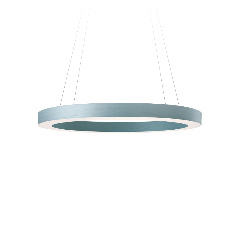 The medium Oh! Line Suspension from LZF lamps in sea blue.