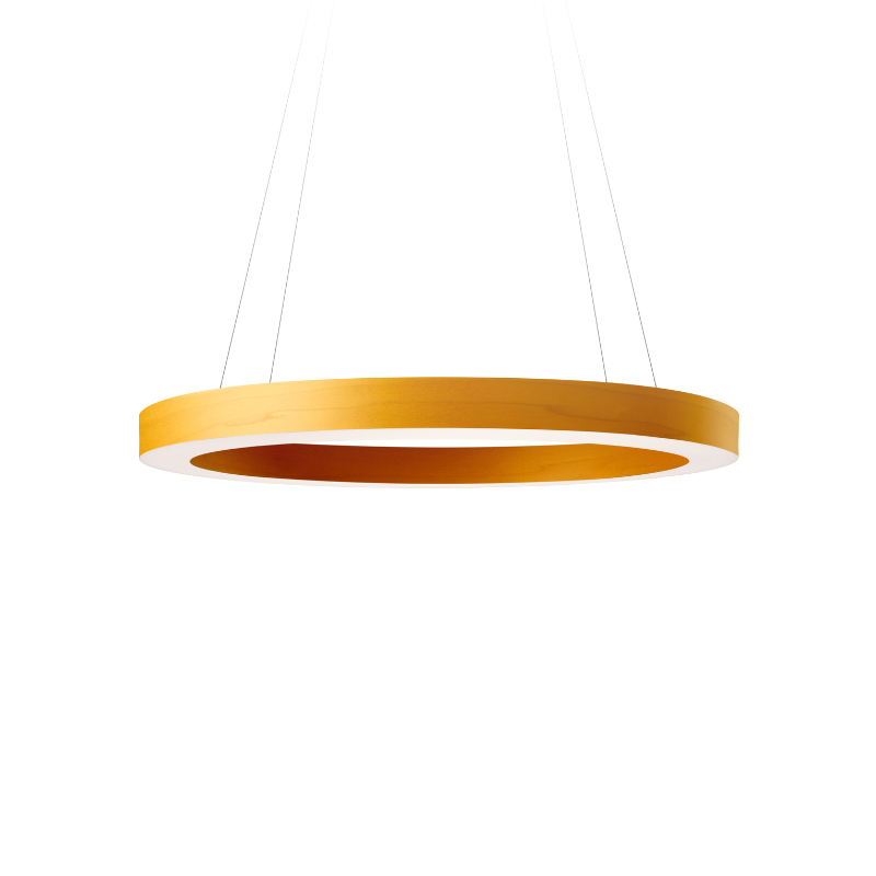 The medium Oh! Line Suspension from LZF lamps in yellow.