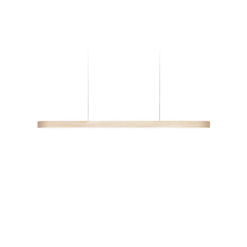 The Short I-Line Suspension from LZF lamps with ivory white veneer.