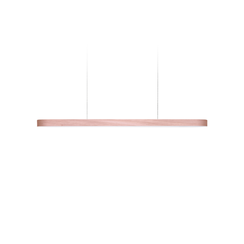 The Short I-Line Suspension from LZF lamps with pale rose veneer.