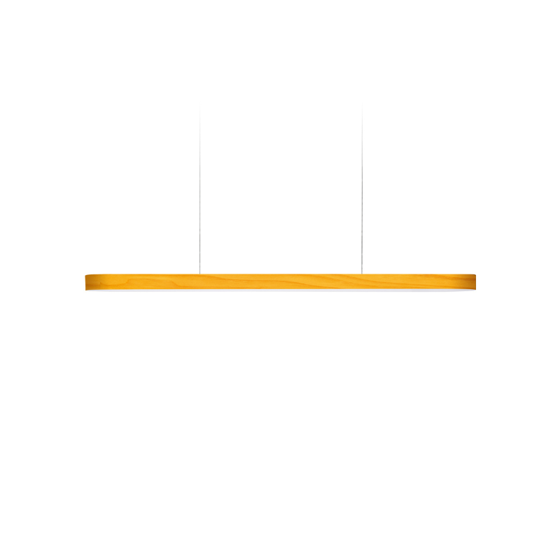 The Short I-Line Suspension from LZF lamps with yellow veneer.
