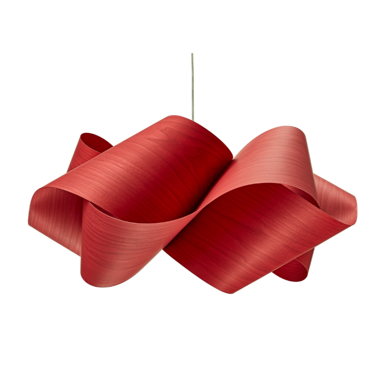 The Swirl Suspension from LZF Lamps in red.