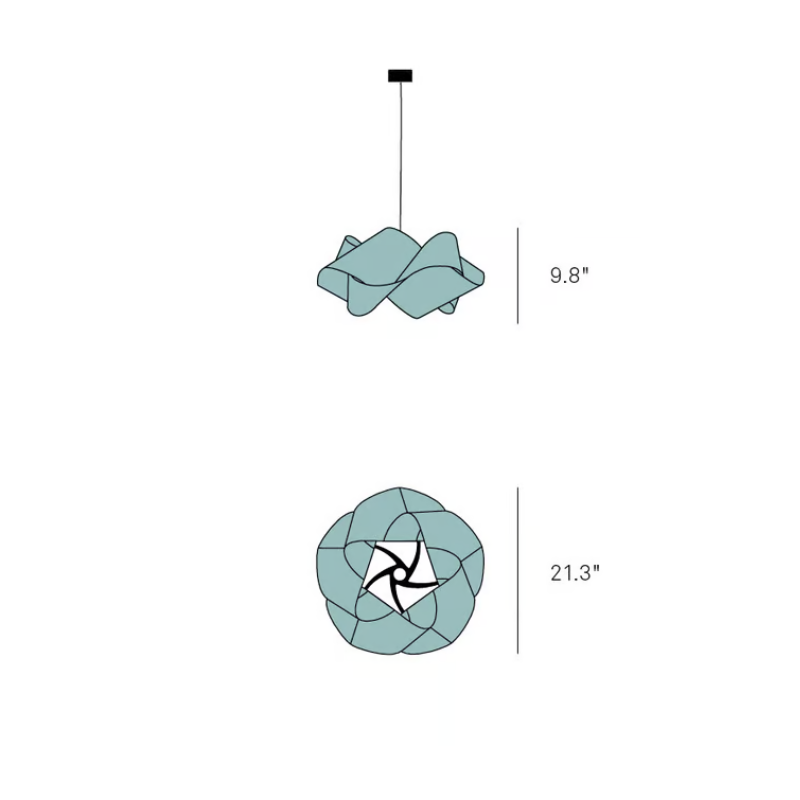 The small Swirl Suspension from LZF Lamps dimensions. all-groups