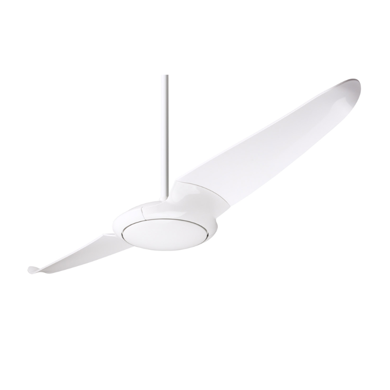 The gloss white body with white blades IC/Air2 DC - 56″ from Modern Fan Co.
