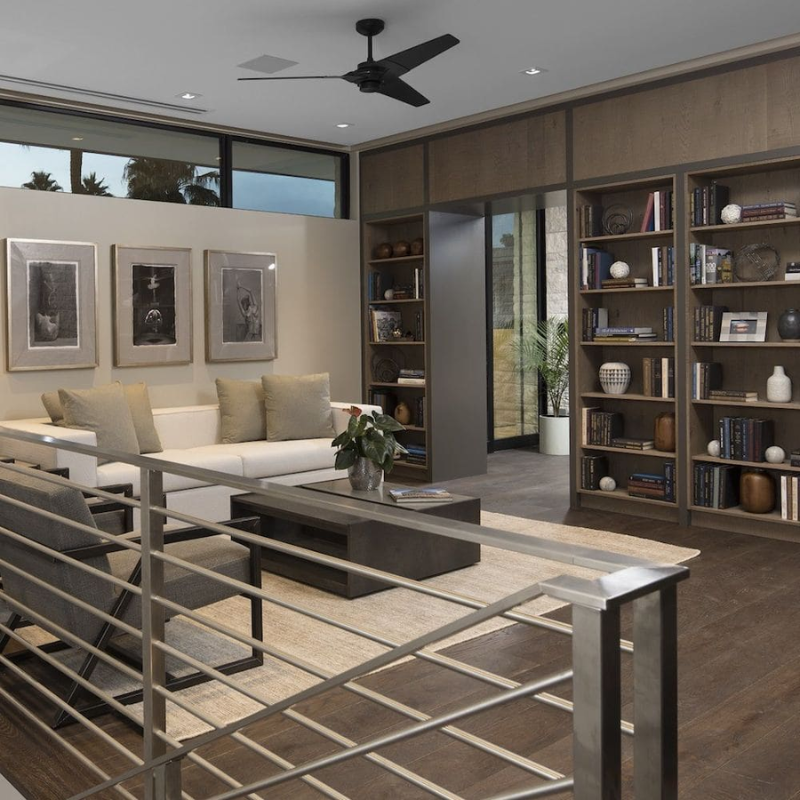 The Torsion - 62" from Modern Fan Co. in a family lounge.