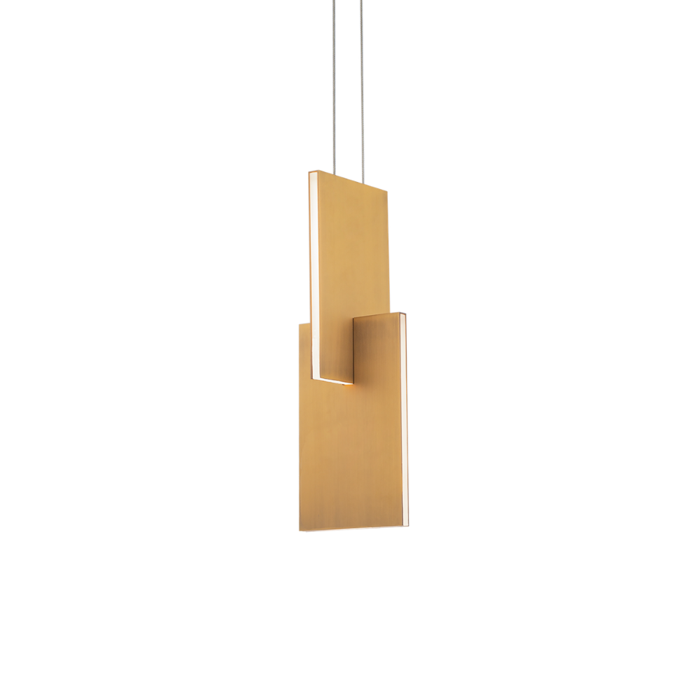 The aged brass Amari Pendant Light from Modern Forms.