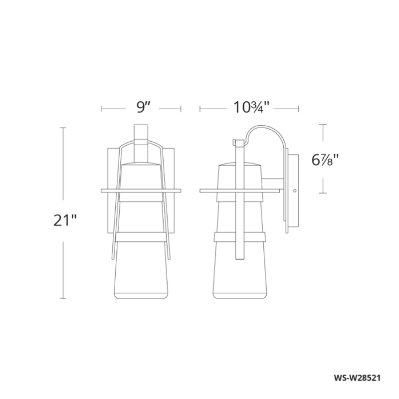 The 21 inch Balthus from Modern Forms dimensions. all-groups
