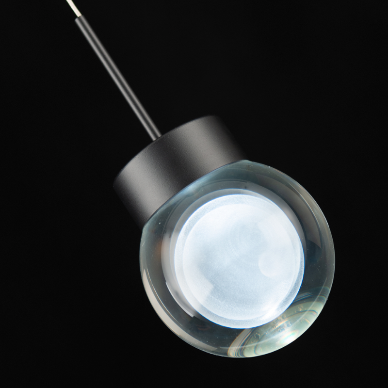 The Double Bubble from Modern Forms in satin nickel close up in a lifestyle.