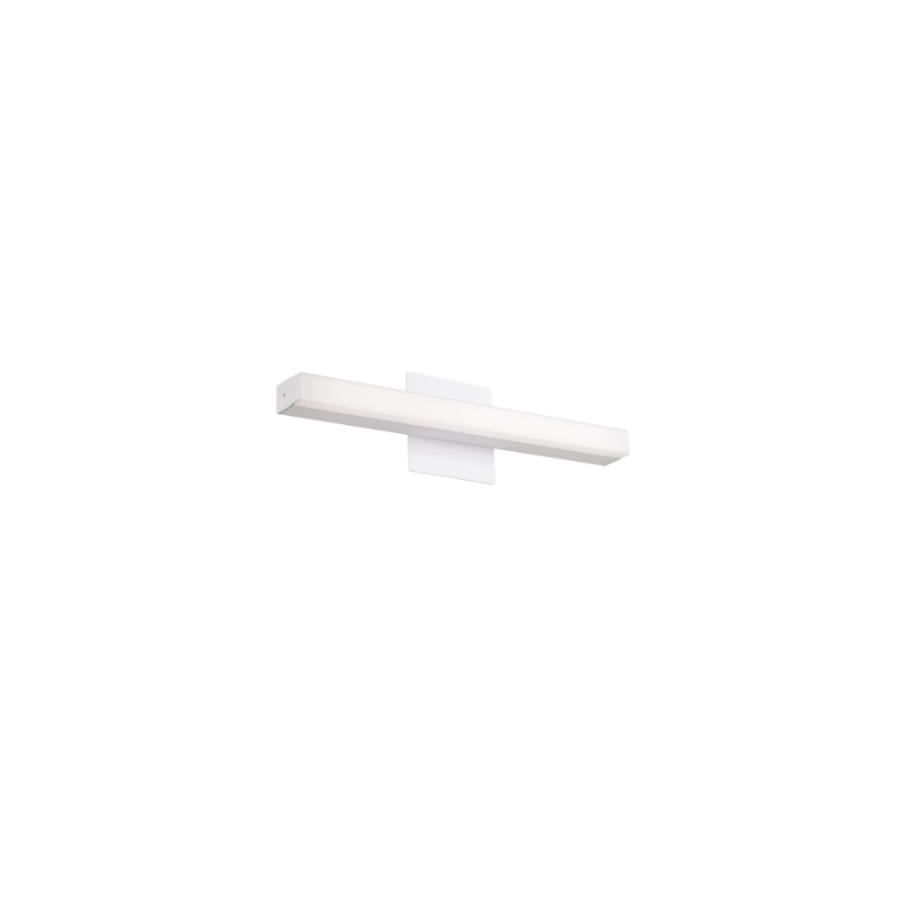 The Lightstick LED bathroom vanity wall sconce by Modern Forms, 19-inch, with a backplate in White.