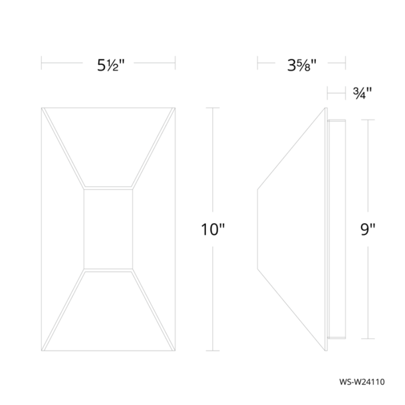 The 10 inch Maglev from Modern Forms dimensions. all-groups