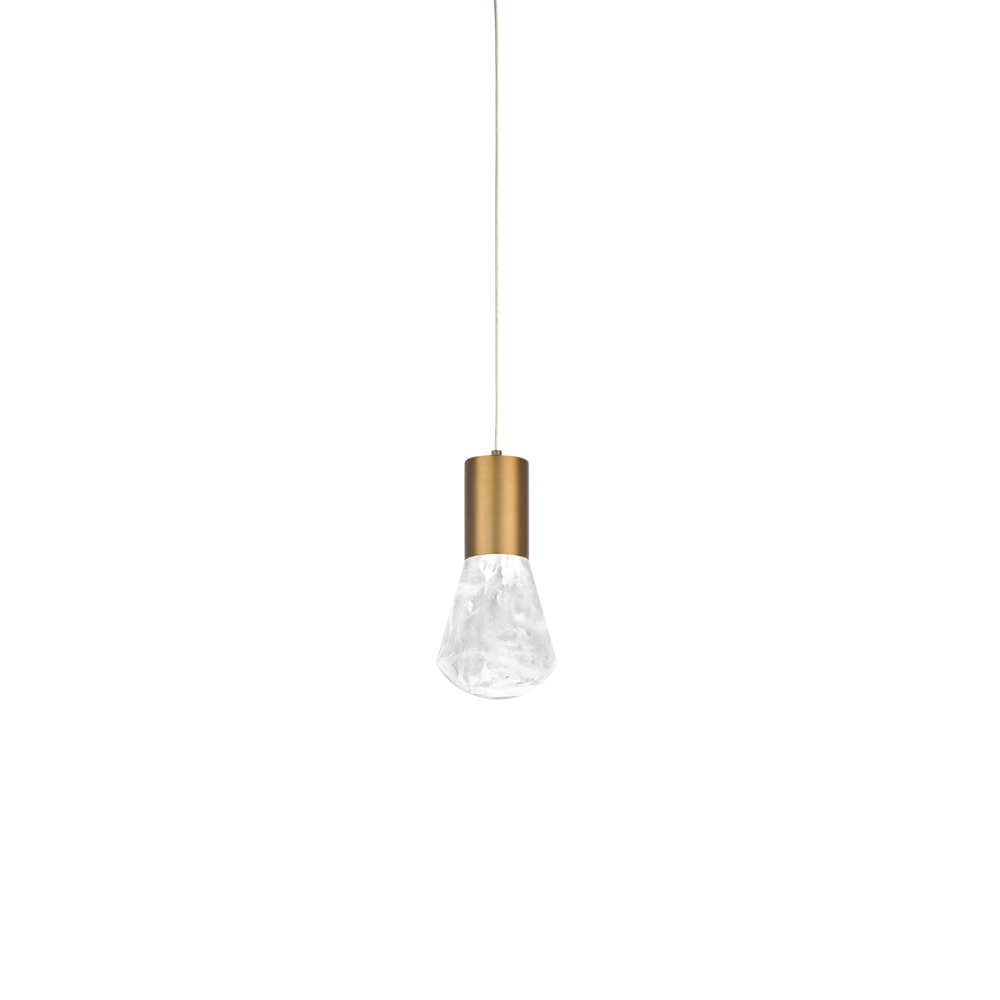 The aged brass Plum Pendant Light from Modern Forms.