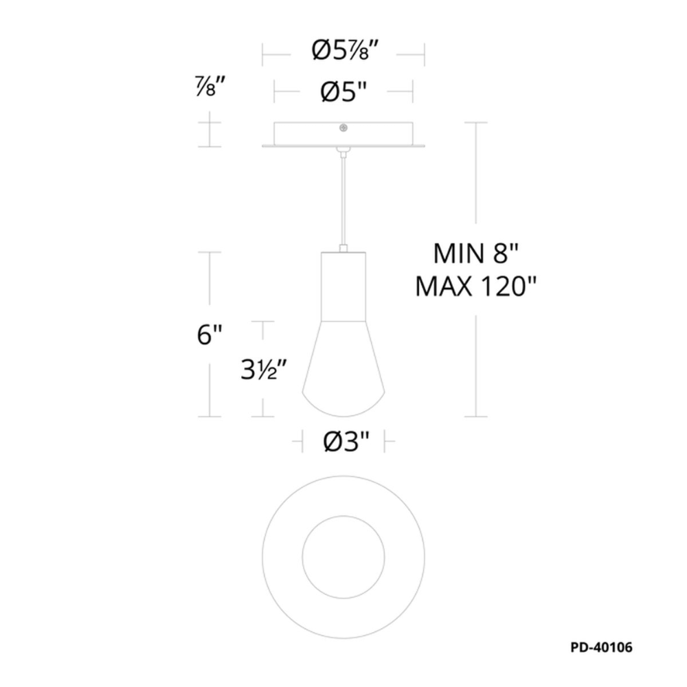 The Plum Pendant Light from Modern Forms dimensions. all-groups