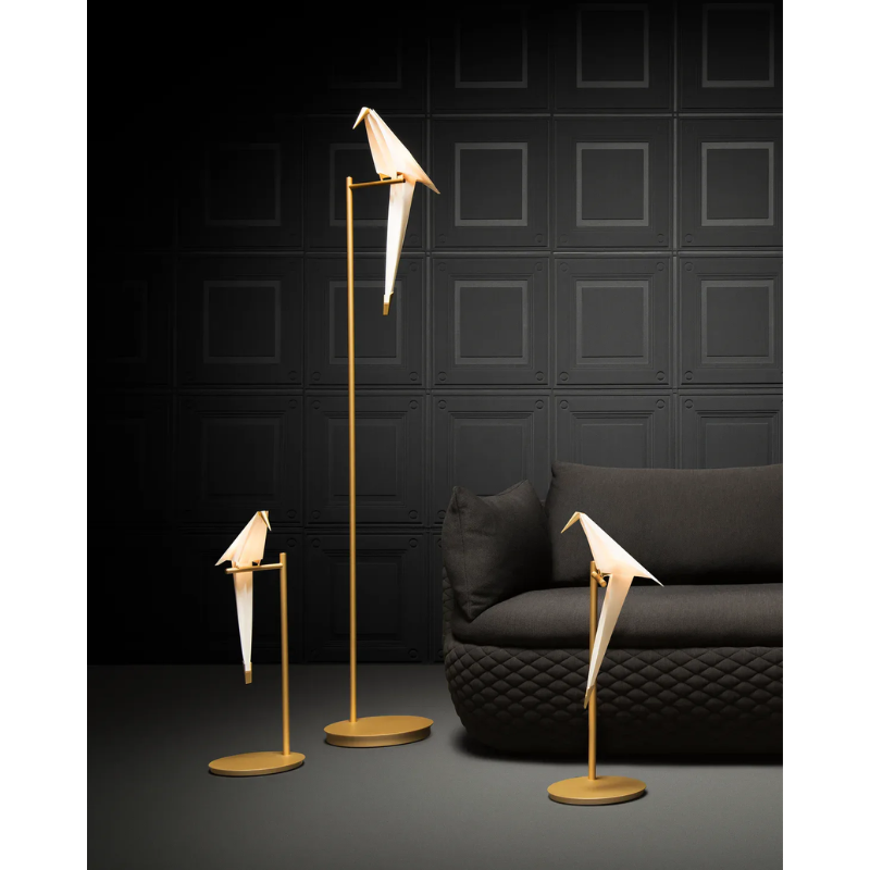 The Perch Floor Lamp from Moooi showing the lighting collection.