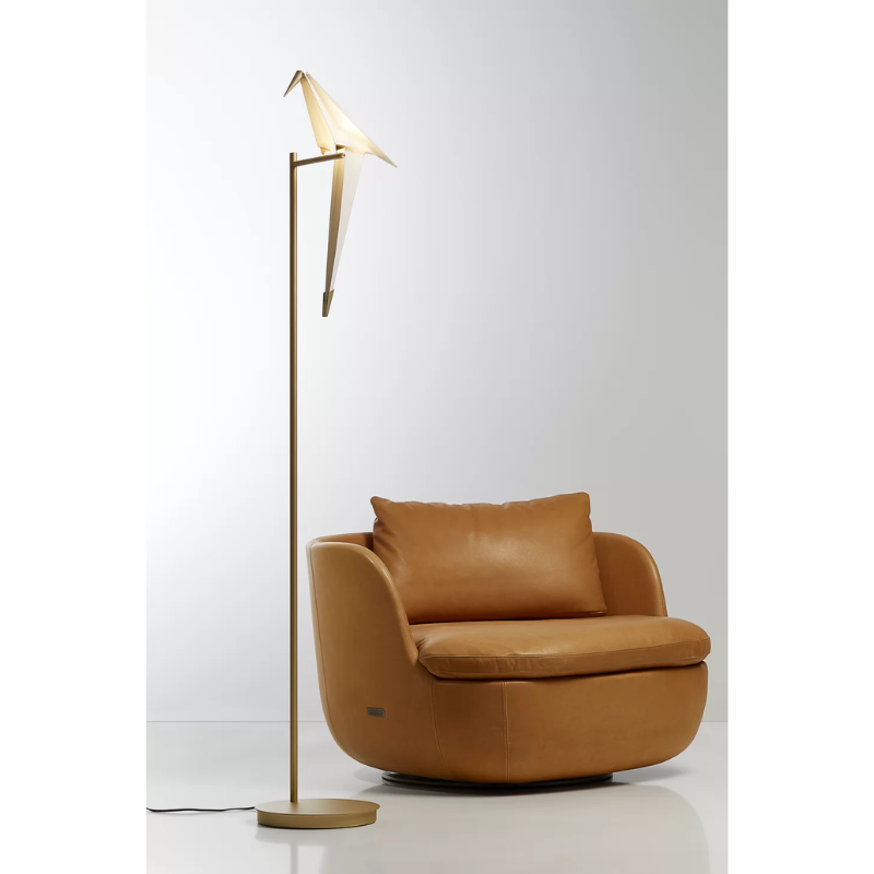 The Perch Floor Lamp from Moooi in a living room.