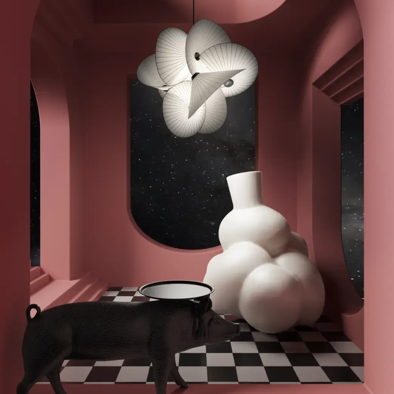 The Serpentine Light from Moooi in a studio.