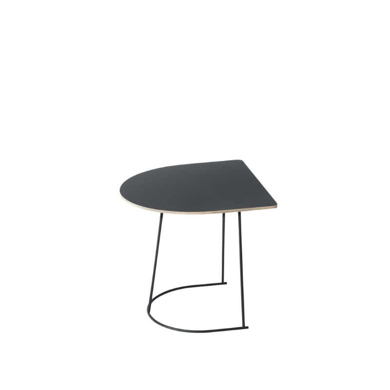 The half Airy Coffee Table from Muuto in black.