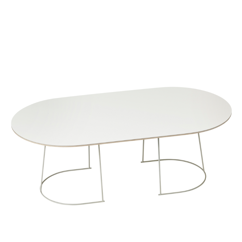 The large Airy Coffee Table from Muuto in off-white.