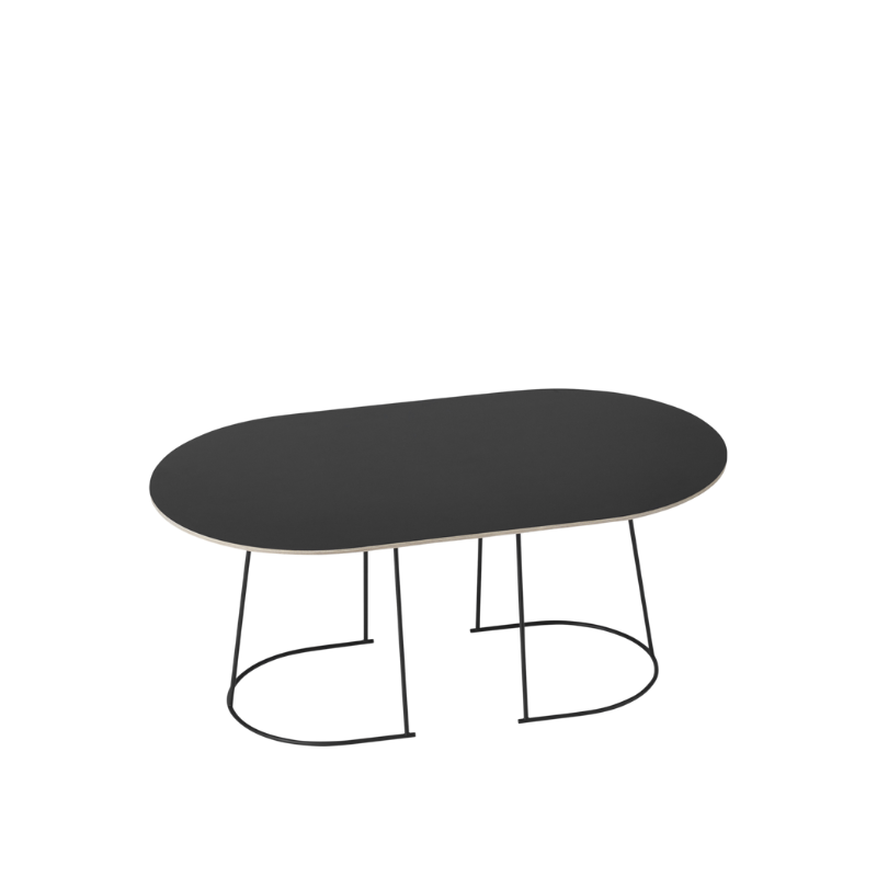 The medium Airy Coffee Table from Muuto in black.