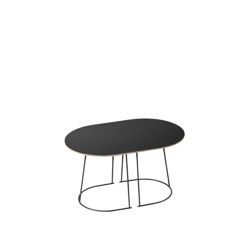 The small Airy Coffee Table from Muuto in black.