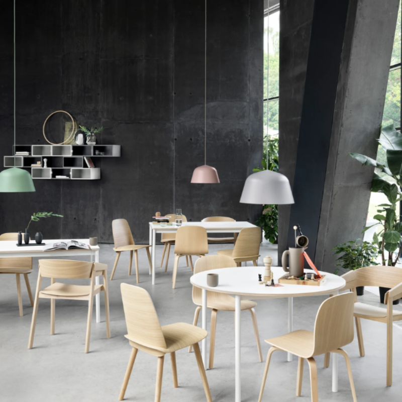 The Ambit Pendant Lamp from Muuto in a cafe.