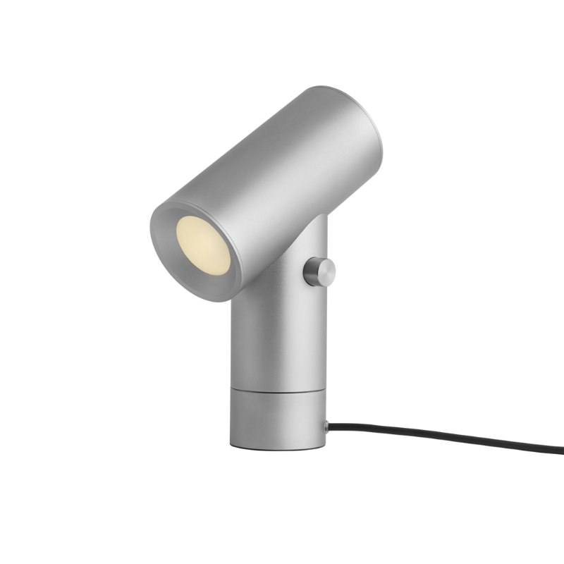 The Beam Table Lamp from Muuto in aluminum.