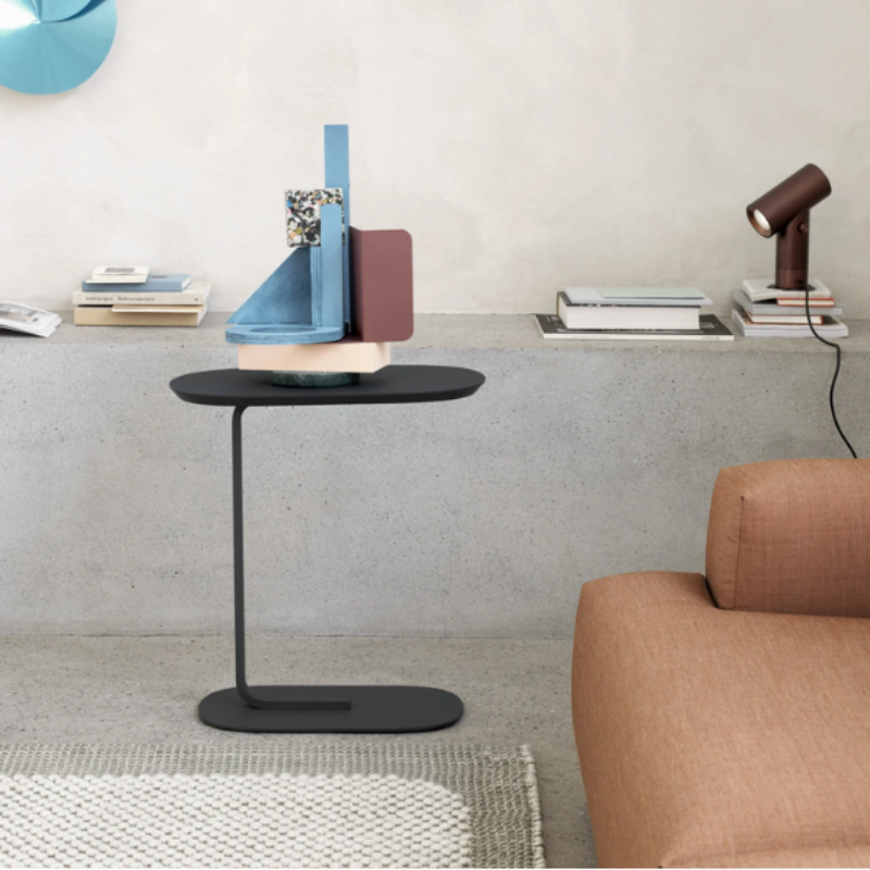 The umber Beam Table Lamp from Muuto in a home office.