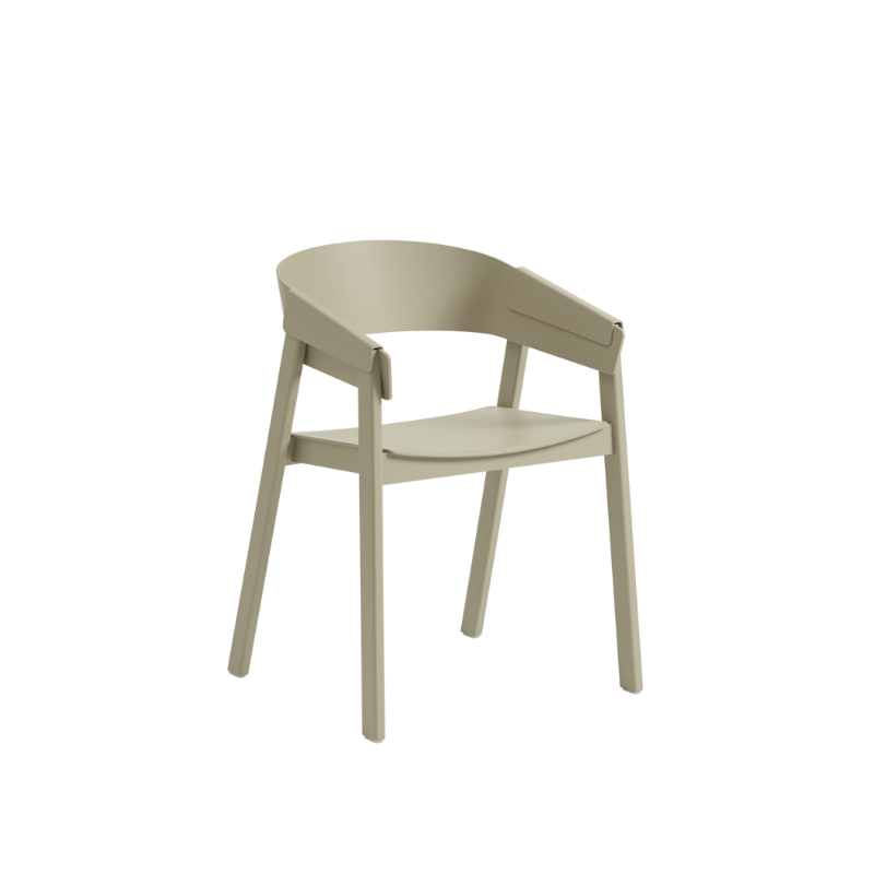 The Cover Armchair from Muuto in dark beige.