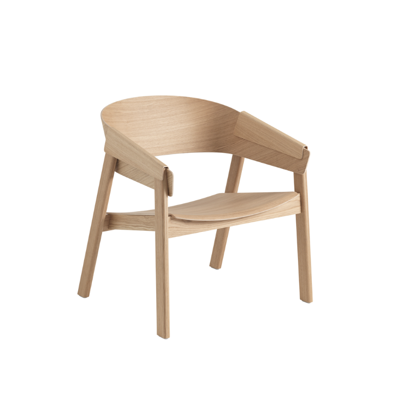 The Cover Lounge Chair from Muuto made of oak.